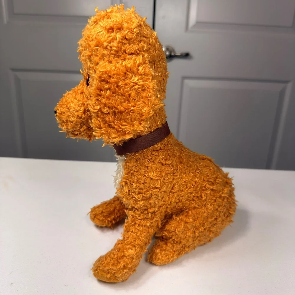 Disney Fancy Nancy Frenchy Dog Plush Interactive Stuffed Animal Orange 10in
